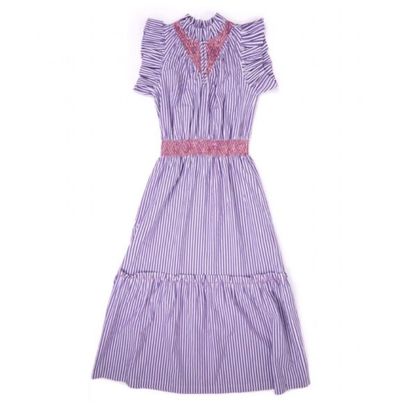 💕CLARE V. ANTHROPOLOGIE💕 Joelle Dress ~ Lilac Striped Print Large L NWT - Picture 10 of 16